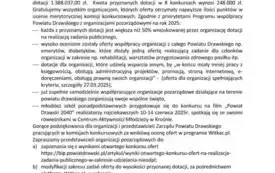 Wyniki otwartych konkurs&oacute;w ofert na rok 2025