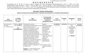 załącznik do zarządzenia nr 99 - ogłoszenie o przetargu Mickiewicza