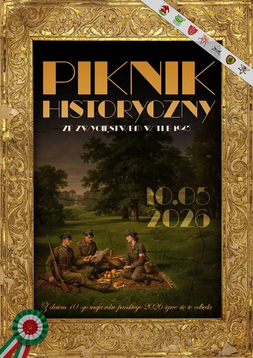 PIKNIK HISTORYCZNY ZE ZWYCIĘSTWEM W TLE 10 maja 2026. Park przy pałacu w Kaliszu Pomorskim