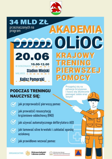 Krajowy Trening Pierwszej Pomocy &ndash; 20 czerwca 2026 r. w Kaliszu Pomorskim