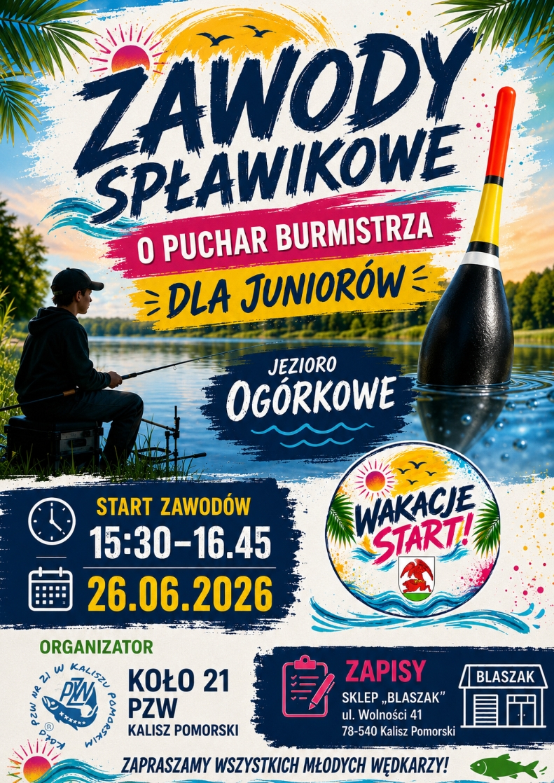 Zawody spławikowe dla junior&oacute;w o Puchar Burmistrza Kalisza Pomorskiego